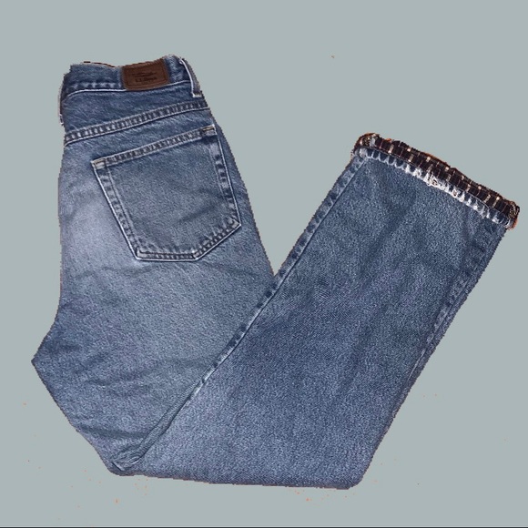L.L Bean vintage flannel insulated jeans. - Picture 2 of 4